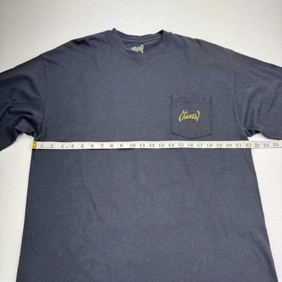 AL AGNEW Gray Long Sleeve T-Shirt Men's Size XL Bald Eagle Mountain River Pocket - Picture 7 of 8